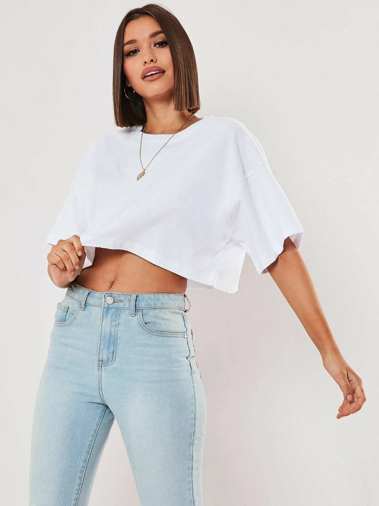 Women's Cotton Yoga Crop Top