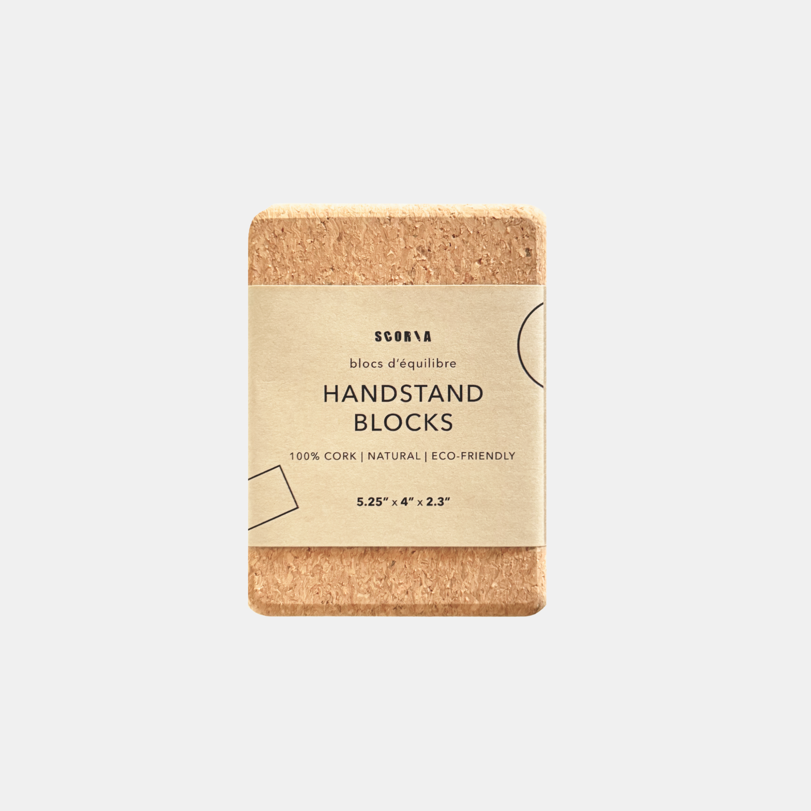 Essential Handstand & Hand Balancing Cork Blocks | Set of Two | 100% Natural