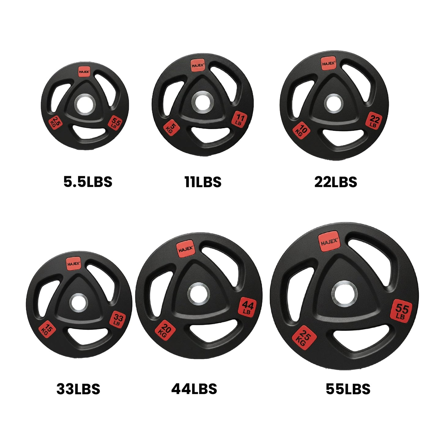 HAJEX Rubber Olympic Weight Plates