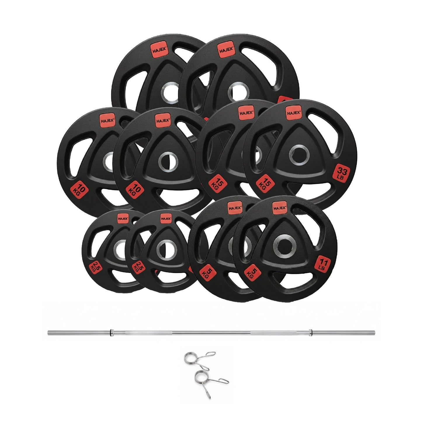 HAJEX Rubber Olympic Weight Plates