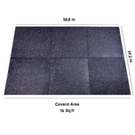 Tapis de sol rigides HAJEX pour salle de sport - Lot de 6