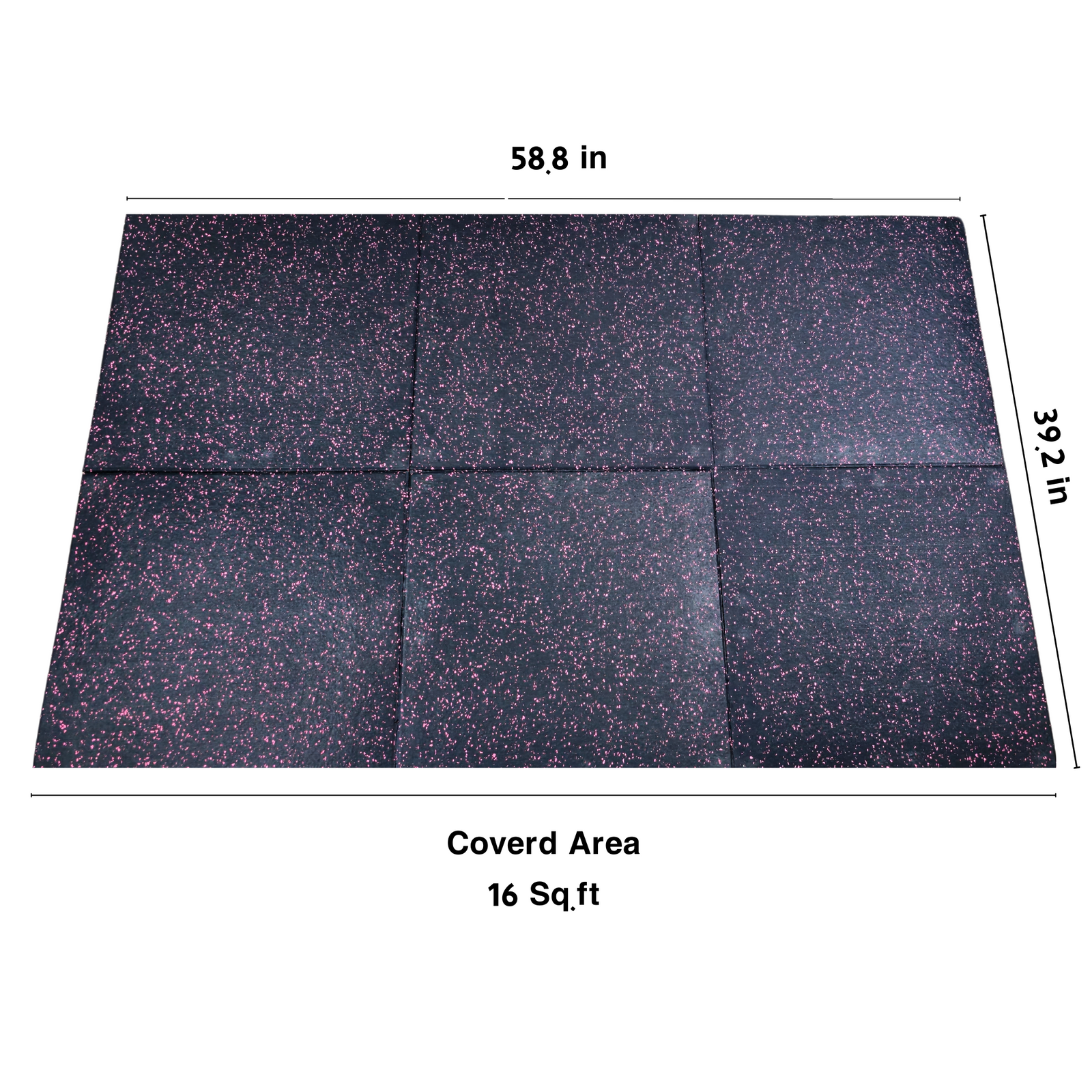 Tapis de sol rigides HAJEX pour salle de sport - Lot de 6