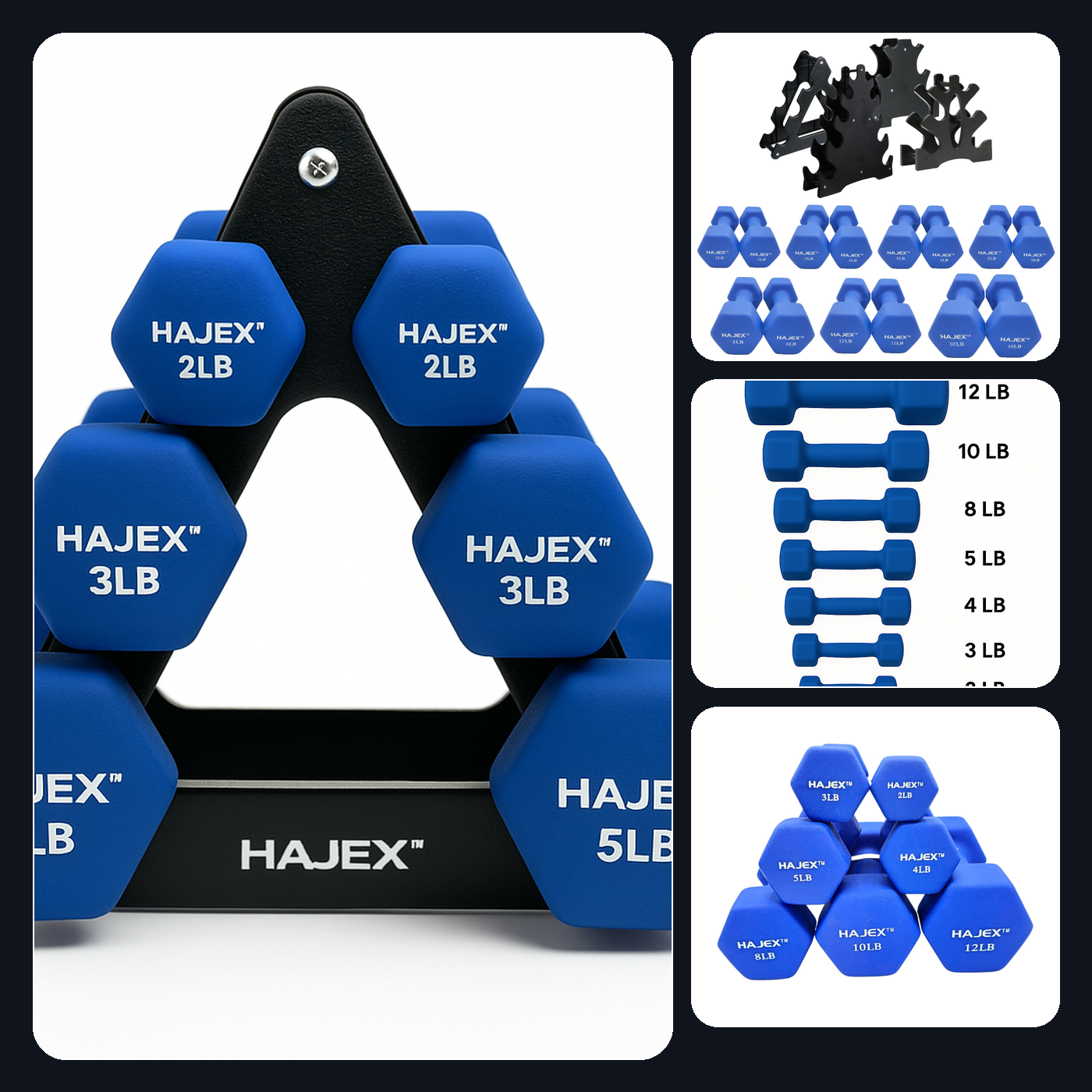 HAJEX Neoprene Dumbbell Set